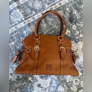 Dooney and bourke Florentine domed buckle satchel Leather Handbag new !